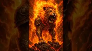 Fire Lion Roars 🔥🦁 #FireLion #EpicWallpaper #SetAsWallpaper #LionWallpaper #FantasyArt #4KWallpaper