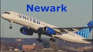 Plane Spotting at Newark Liberty Intl. Airport 4K Departures | EWR / KEWR New Jersey