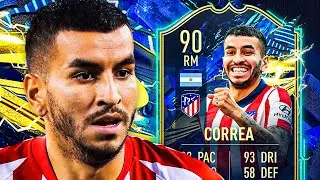 THE RIGHT FOOTED MESSI?! 😍 90 TOTS CORREA PLAYER REVIEW! - FIFA 21 Ultimate Team