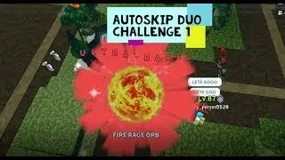 How to complete challenge one with Autoskip in All Star Tower Defense (Duo)