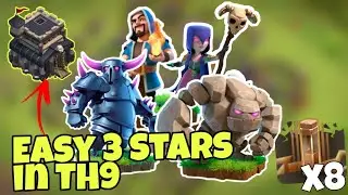 Townhall 9 GoWiWiPe Octaquake Attack Strategy | Clash of Clans