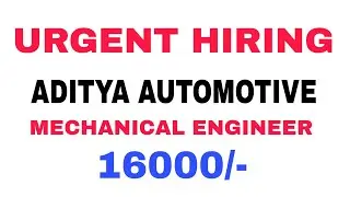 Urgent Hiring For Mechanical Engineer  | Aditya Automotive Company | Jobs in Lucknow