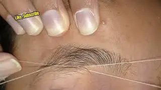 Left EyeBrow Threading Ka Tarika #eyebrow #plucking #threading