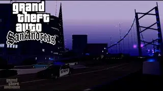 💜 GTA San Andreas &mdash; Purple City Nights | Lofi Traffic Ambience on the Bridge | Grand Theft Ambience
