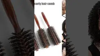 Manual Round Wooden Boar Bristle Curling Style Roller Hair brush