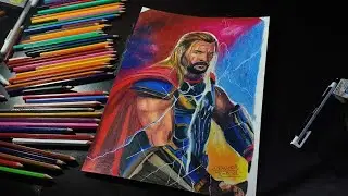 Thor Love And Thunder Drawing With Colour Pencil |🔥