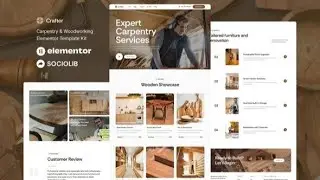 Best WordPress Theme for Carpenters & Woodworkers 2025 | Crafter Elementor Kit 🪵