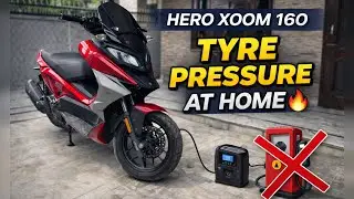 Hero Xoom 160 Tyre Pressure at Home 🔥 | Petrol Pump Jaaye Bina | Owner Guide 