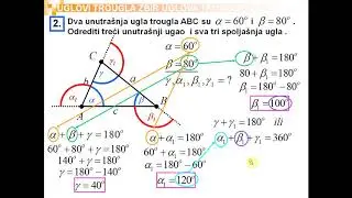 ŠESTI 026 Uglovi trougla zbir uglova trougla