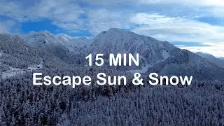 15 Minutes of Winter Silence | Mount Cain Snowy Peaks & Sun-Cloud Contrast (4K Drone)