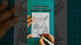 🍔 Easy Burger & +5More Food Drawing with Pencil | 5+Junk Food Drawing #food #drawing #pencildrawing