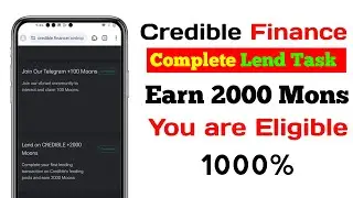 Credible Finance Lend Task Bangla || Credible Finance  Airdrop Earn Up to $100-$200