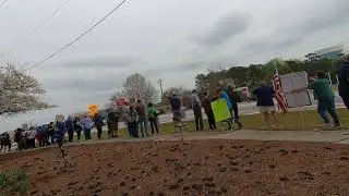 Tesla takedown Fayetteville ga  29MAR25 crowd view p1 #rachaelmadox #teslatakedown