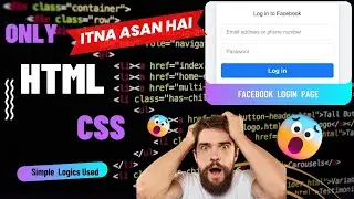 How to Create Facebook Login Page With Easy Method  Using  HTML & CSS  in Hindi/Urdu