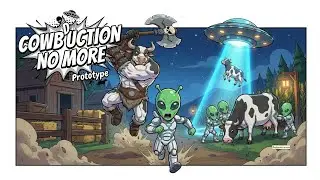 Game made with AI - Cowbduction No More!! Gameplay Prototype - Game Jam BUU AI Game
