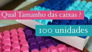 Qual tamanho da caixa para cento de docinhos ?