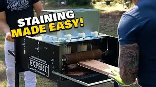 Stain Wood All 4 Sides FAST! Expert Stain Machine.