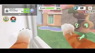 Hacker little kittty Breaking grandma is vase and jamped to the roof [ i am cat moblie ]