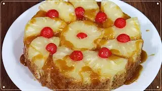 Pineapple Fruit Cake | पहली बार देखें ये फ्रूट केक सिर्फ 4 चीज़ो से बिना ओवन | Eggless Fruit Cake