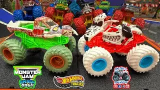 Toy Monster Truck Unboxing & Racing | Episode 63 | MonsterJam Smash & Bash, HotWheels Sharks & Dinos