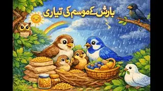 The Little Sparrow Family and the Big Storm | Rainy Day Moral Hindi  Story