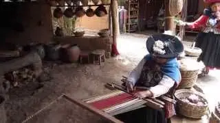 Chinchero, Cusco, Peru - Inca demonstration of weaving