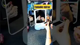 foldable mirror |amazon gadgets #asmrunboxing #relaxingtech #techreviews #youtubeshorts #asmr #fypシ