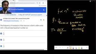 JEE MAIN PYQ: 6 dependence of frequency of revolution on principle quantum number