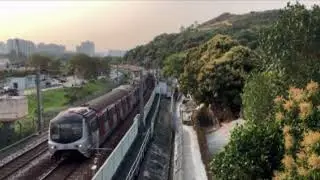 港鐵東鐵綫MLR-train (E96/E77) ￼通過粉嶺至上水段（往紅磡方向）