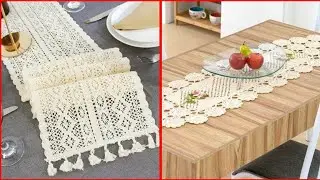 Amazing Art Hand embroidery white linen tablecloth,#lacelinentablecloth,diningtablecloth #crochet