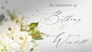 Save the Date Video Wedding Invitation | Floral and Gold