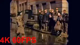 1896 OLD VIDEO IN COLOR LONDON STREET DANCE Dain-app and Hybrid 4K 60fps
