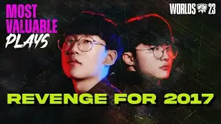MOST VALUABLE PLAYS | FAKER's REVENGE AGAINST RULER in WORLDS 2023 SEMIFINALS