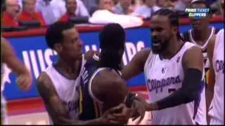 Matt Barnes gets crazy with DeMarre Carroll.. fight kinda..