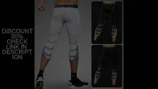 Men's Sports 3/4 Cropped Pants Gym Running Leggings Male Joggings Elastic Compressions Sweatpant Foo