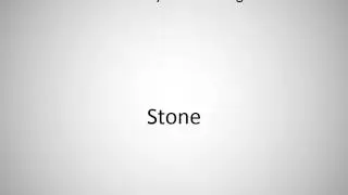 How to say Stone in English?