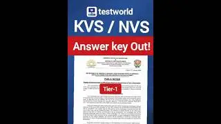 KVS / NVS Official Answer Key Out | kvs/nvs tier-1 answer key