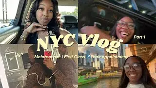 NYC VLOG PT1 MAINTENANCE | 1st FIRST CLASS FIGHT | BOAT RIDE 