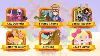 HALL OF GAMES Part 1/3 - Nickelodeon - SIX GAMES  - Game online FUNNY SURPRISE
