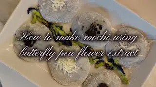 How to Make Mochi Using Butterfly Pea Flower 🍡🌸 -  (Natural Food Coloring)