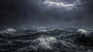 Powerful Rainstorm at the Ocean with Non Stop Thunder | Relief your Daily Stress and Fall Asleep