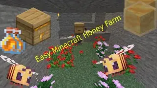 Minecraft Easy Fully Automatic Honey Farm Tutorial 1.17