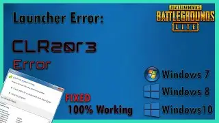 Tutorial : How To Fix CLR20r3 Error In Pubg PC Lite [100% Working] II Error Solving Video