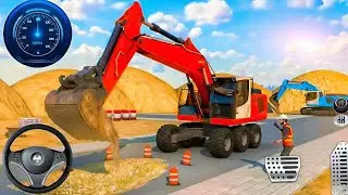New Road Track Construction JCB 3D 🚧 | City Highway Excavator Simulator | Android Gameplay