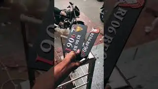 Bike 3d number plate Design #shorts#radium#bikemodification#bhagatsingh#numberpletedesign#sticker