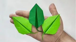 Paper ROSE LEAF | How to make a paper flower leaves