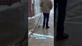 Liquid de-icing sidewalks is better than using rock salt