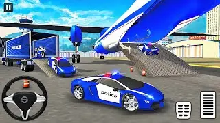 Transporting Police Car in Multi Trailer Truck - Car Transporter Simulator - Android Gameplay #25