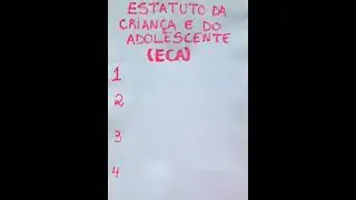 ESTATUTO DA CRIAN&Ccedil;A E DO ADOLESCENTE (ECA) - GRUPO ALICERCE