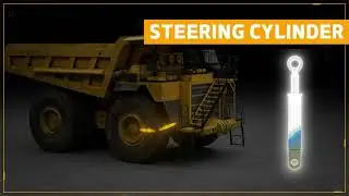 105-3357 ; 1053357 Гидроцилиндр рулевого управления CAT 773 (steering cylinder Caterpillar 773)